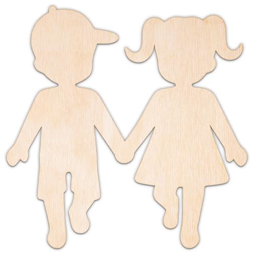 Creative Deco Personalisierte Holzanhänger zum Bemalen | Kinder | 5-100 cm | Holzscheiben Schule aus Sperrholz 3mm | Wanddeko | Lasergeschnittene Sperrholzausschnitte für Decoupage von Creative Deco