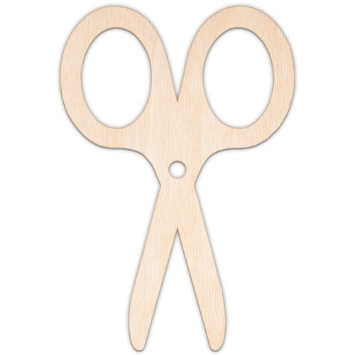 Creative Deco Personalisierte Holzanhänger zum Bemalen | Schere | 5-100 cm | Holzscheiben Schule aus Sperrholz 3mm | Wanddeko | Lasergeschnittene Sperrholzausschnitte für Decoupage von Creative Deco