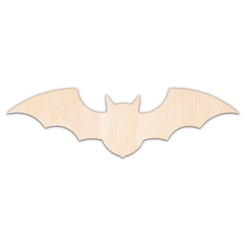 Creative Deco Personalisierte Holzscheiben Anhänger Halloween Deko Sperrholz 3mm | Fledermaus | 5-100 cm | Lasergeschnittene Sperrholzausschnitte für Decoupage, zum Bemalen, Basteln von Creative Deco