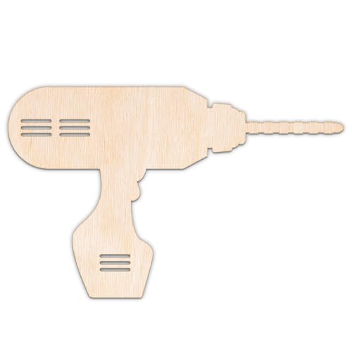 Creative Deco Personalisierte Holzscheiben Anhänger Sperrholz 3mm | Akkuschrauber | 5-100 cm | Holz Wanddeko Kinderzimmer | Lasergeschnittene Sperrholzausschnitte für Decoupage, zum Bemalen, Basteln von Creative Deco