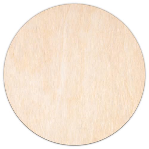 Creative Deco Personalisierte Holzscheiben Anhänger Sperrholz 3mm | Kreis | 5-100 cm | Holzplättchen Rund Holzdeko Wand Deko | Lasergeschnittene Sperrholzausschnitte für Decoupage, zum Basteln von Creative Deco