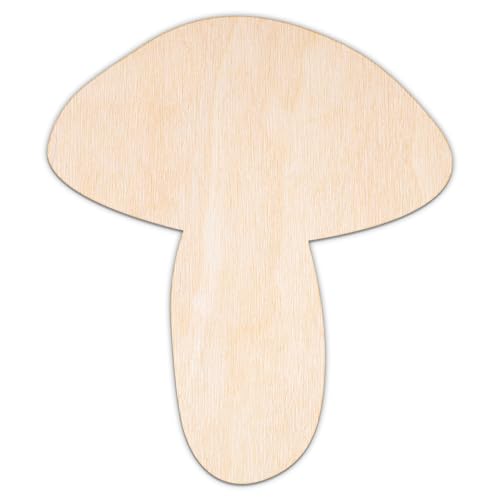Creative Deco Personalisierte Holzscheiben Anhänger Sperrholz 3mm | Pilz | 5-100 cm | Wetter Wand Deko Holz | Lasergeschnittene Sperrholzausschnitte für Decoupage, zum Bemalen, Basteln von Creative Deco
