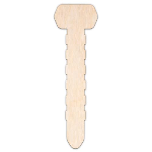 Creative Deco Personalisierte Holzscheiben Anhänger Sperrholz 3mm | Schraube | 5-100 cm | Holz Wanddeko Kinderzimmer | Lasergeschnittene Sperrholzausschnitte für Decoupage, zum Bemalen, Basteln von Creative Deco