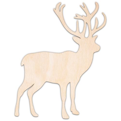 Creative Deco Personalisierte Holztiere aus Sperrholz 3mm | Hirsch | 5-100 cm | Waldtiere Tierfiguren | Wanddeko Kinderzimmer | Lasergeschnittene Sperrholzausschnitte für Decoupage, zum Bemalen Creative Deco Personalisierte Holztiere aus Sperrholz 3mm | Hirsch | 5-100 cm | Waldtiere Tierfiguren | Wanddeko Kinderzimmer | Lasergeschnittene Sperrholzausschnitte für Decoupage, zum Bemalen von Creative Deco