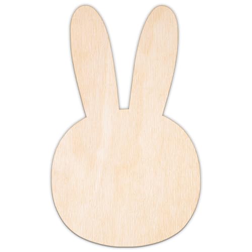 Creative Deco Personalisierte Holztiere aus Sperrholz 3mm | Kaninchen Kopf | 5-100 cm | Tiere Tierfiguren | Wanddeko Kinderzimmer | Lasergeschnittene Sperrholzausschnitte zum Bemalen von Creative Deco