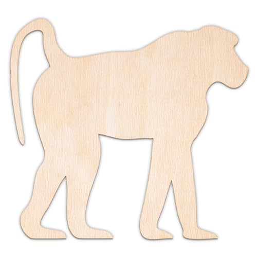 Creative Deco Personalisierte Holztiere aus Sperrholz 3mm | Pavian | 5-100 cm | Zootiere Tierfiguren | Wanddeko Kinderzimmer | Lasergeschnittene Sperrholzausschnitte für Decoupage, zum Bemalen Creative Deco Personalisierte Holztiere aus Sperrholz 3mm | Pavian | 5-100 cm | Zootiere Tierfiguren | Wanddeko Kinderzimmer | Lasergeschnittene Sperrholzausschnitte für Decoupage, zum Bemalen von Creative Deco