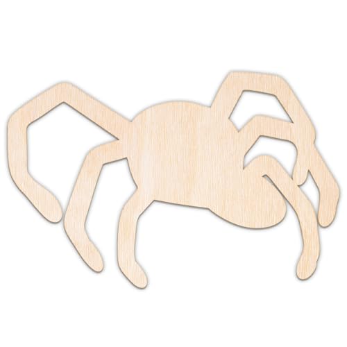 Creative Deco Personalisierte Holztiere aus Sperrholz 3mm | Spinne | 5-100 cm | Zootiere Tierfiguren | Wanddeko Kinderzimmer | Lasergeschnittene Sperrholzausschnitte für Decoupage, zum Bemalen von Creative Deco