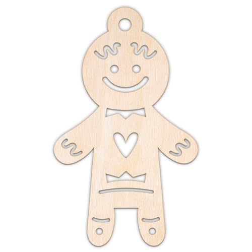 Creative Deco Personalisierte Weihnachtsanhänger aus Sperrholz 3mm | Lebkuchenmann 2 mit Loch | 10-100 cm | Weihnachtsdeko Holz | Lasergeschnittene Sperrholzausschnitte für Decoupage Creative Deco Personalisierte Weihnachtsanhänger aus Sperrholz 3mm | Lebkuchenmann 2 mit Loch | 10-100 cm | Weihnachtsdeko Holz | Lasergeschnittene Sperrholzausschnitte für Decoupage von Creative Deco