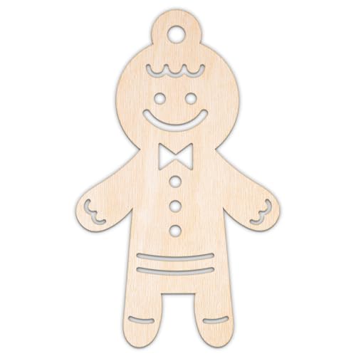Creative Deco Personalisierte Weihnachtsanhänger aus Sperrholz 3mm | Lebkuchenmann 3 mit Loch | 10-100 cm | Weihnachtsdeko Holz | Lasergeschnittene Sperrholzausschnitte für Decoupage Creative Deco Personalisierte Weihnachtsanhänger aus Sperrholz 3mm | Lebkuchenmann 3 mit Loch | 10-100 cm | Weihnachtsdeko Holz | Lasergeschnittene Sperrholzausschnitte für Decoupage von Creative Deco