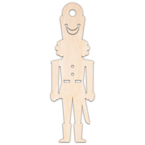 Creative Deco Personalisierte Weihnachtsanhänger aus Sperrholz 3mm | Nussknacker mit Loch 2 | 10-100 cm | Weihnachtsdeko Holz | Lasergeschnittene Sperrholzausschnitte für Decoupage Creative Deco Personalisierte Weihnachtsanhänger aus Sperrholz 3mm | Nussknacker mit Loch 2 | 10-100 cm | Weihnachtsdeko Holz | Lasergeschnittene Sperrholzausschnitte für Decoupage von Creative Deco