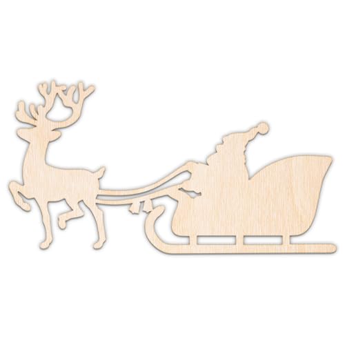 Creative Deco Personalisierte Weihnachtsanhänger aus Sperrholz 3mm | Rentier mit Schlitten | 10-100 cm | Weihnachtsdeko Holz | Lasergeschnittene Sperrholzausschnitte für Decoupage Creative Deco Personalisierte Weihnachtsanhänger aus Sperrholz 3mm | Rentier mit Schlitten | 10-100 cm | Weihnachtsdeko Holz | Lasergeschnittene Sperrholzausschnitte für Decoupage von Creative Deco