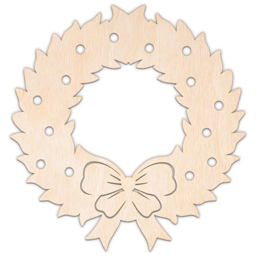 Creative Deco Personalisierte Weihnachtsanhänger aus Sperrholz 3mm | Weihnachtskranz | 10-100 cm | Weihnachtsdeko Holz | Lasergeschnittene Sperrholzausschnitte für Decoupage Creative Deco Personalisierte Weihnachtsanhänger aus Sperrholz 3mm | Weihnachtskranz | 10-100 cm | Weihnachtsdeko Holz | Lasergeschnittene Sperrholzausschnitte für Decoupage von Creative Deco