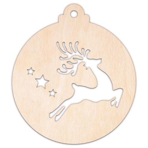 Creative Deco Personalisierte Weihnachtsanhänger aus Sperrholz 3mm | Weihnachtskugel Rentier | 10-100 cm | Weihnachtsdeko Holz | Lasergeschnittene Sperrholzausschnitte für Decoupage Creative Deco Personalisierte Weihnachtsanhänger aus Sperrholz 3mm | Weihnachtskugel Rentier | 10-100 cm | Weihnachtsdeko Holz | Lasergeschnittene Sperrholzausschnitte für Decoupage von Creative Deco