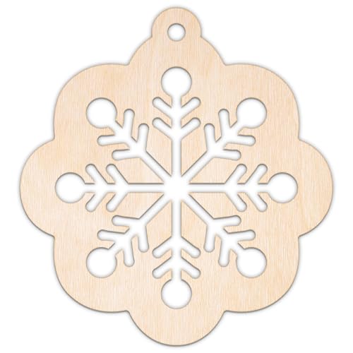 Creative Deco Personalisierte Weihnachtsanhänger aus Sperrholz 3mm | Weihnachtskugel Schneeflocke 4 | 10-100 cm | Weihnachtsdeko Holz | Lasergeschnittene Sperrholzausschnitte für Decoupage Creative Deco Personalisierte Weihnachtsanhänger aus Sperrholz 3mm | Weihnachtskugel Schneeflocke 4 | 10-100 cm | Weihnachtsdeko Holz | Lasergeschnittene Sperrholzausschnitte für Decoupage von Creative Deco