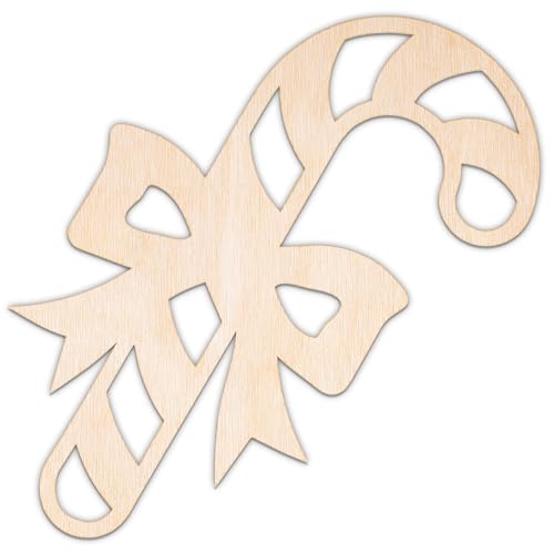 Creative Deco Personalisierte Weihnachtsanhänger aus Sperrholz 3mm | Zuckerstange mit Schleife | 10-100 cm | Weihnachtsdeko Holz | Lasergeschnittene Sperrholzausschnitte für Decoupage Creative Deco Personalisierte Weihnachtsanhänger aus Sperrholz 3mm | Zuckerstange mit Schleife | 10-100 cm | Weihnachtsdeko Holz | Lasergeschnittene Sperrholzausschnitte für Decoupage von Creative Deco