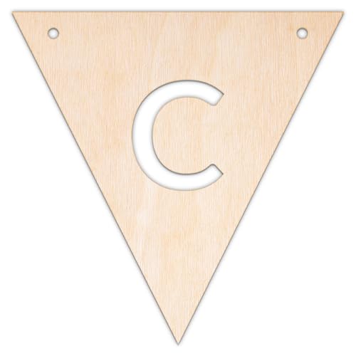 Creative Deco Personalisierter Wimpel Sperrholz 3mm | Holzbuchstaben C | 10-100 cm | Wimpelkette Kinderzimmer Girlande Geburtstag | Wanddeko | Lasergeschnittene Sperrholzausschnitte für Decoupage Creative Deco Personalisierter Wimpel Sperrholz 3mm | Holzbuchstaben C | 10-100 cm | Wimpelkette Kinderzimmer Girlande Geburtstag | Wanddeko | Lasergeschnittene Sperrholzausschnitte für Decoupage von Creative Deco