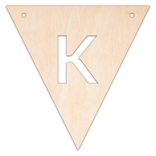 Creative Deco Personalisierter Wimpel Sperrholz 3mm | Holzbuchstaben K | 10-100 cm | Wimpelkette Kinderzimmer Girlande Geburtstag | Wanddeko | Lasergeschnittene Sperrholzausschnitte für Decoupage Creative Deco Personalisierter Wimpel Sperrholz 3mm | Holzbuchstaben K | 10-100 cm | Wimpelkette Kinderzimmer Girlande Geburtstag | Wanddeko | Lasergeschnittene Sperrholzausschnitte für Decoupage von Creative Deco