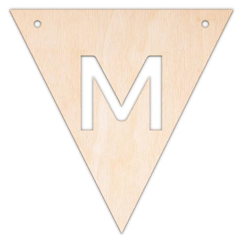 Creative Deco Personalisierter Wimpel Sperrholz 3mm | Holzbuchstaben M | 10-100 cm | Wimpelkette Kinderzimmer Girlande Geburtstag | Wanddeko | Lasergeschnittene Sperrholzausschnitte für Decoupage Creative Deco Personalisierter Wimpel Sperrholz 3mm | Holzbuchstaben M | 10-100 cm | Wimpelkette Kinderzimmer Girlande Geburtstag | Wanddeko | Lasergeschnittene Sperrholzausschnitte für Decoupage von Creative Deco