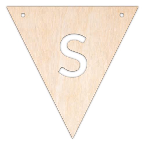 Creative Deco Personalisierter Wimpel Sperrholz 3mm | Holzbuchstaben S | 10-100 cm | Wimpelkette Kinderzimmer Girlande Geburtstag | Wanddeko | Lasergeschnittene Sperrholzausschnitte für Decoupage Creative Deco Personalisierter Wimpel Sperrholz 3mm | Holzbuchstaben S | 10-100 cm | Wimpelkette Kinderzimmer Girlande Geburtstag | Wanddeko | Lasergeschnittene Sperrholzausschnitte für Decoupage von Creative Deco