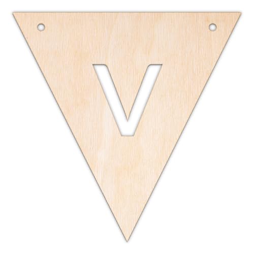 Creative Deco Personalisierter Wimpel Sperrholz 3mm | Holzbuchstaben V | 10-100 cm | Wimpelkette Kinderzimmer Girlande Geburtstag | Wanddeko | Lasergeschnittene Sperrholzausschnitte für Decoupage Creative Deco Personalisierter Wimpel Sperrholz 3mm | Holzbuchstaben V | 10-100 cm | Wimpelkette Kinderzimmer Girlande Geburtstag | Wanddeko | Lasergeschnittene Sperrholzausschnitte für Decoupage von Creative Deco
