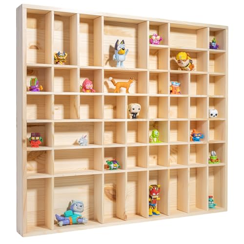 Creative Deco Setzkasten Holz Sammelbox Holztablett 51 Fächer | 52 x 46 x 5 cm | Bemalen Holz Sortierung Speicherregal Box Drucker Vitrine | Perfekt für Decoupage, Lagerung, Dekoration, als Sortierbox von Creative Deco