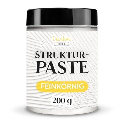 Creative Deco Strukturpaste Feinkörnig 200 g | Weiße Spachtelmasse für Acrylmalerei | Modellierpaste für Kunstprojekte, Acrylfarbe, DIY, 3D-Effekte, Texturen | Einfach mit Palettenmesser aufzutragen Creative Deco Strukturpaste Feinkörnig 200 g | Weiße Spachtelmasse für Acrylmalerei | Modellierpaste für Kunstprojekte, Acrylfarbe, DIY, 3D-Effekte, Texturen | Einfach mit Palettenmesser aufzutragen von Creative Deco