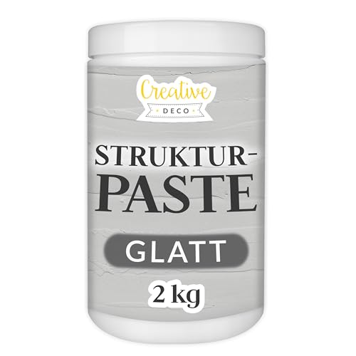 Creative Deco Strukturpaste Glatt 2 kg | Graue Spachtelmasse für Acrylmalerei | Modellierpaste für Kunstprojekte, Acrylfarbe, DIY, 3D-Effekte, Texturen | Einfach mit Palettenmesser aufzutragen Creative Deco Strukturpaste Glatt 2 kg | Graue Spachtelmasse für Acrylmalerei | Modellierpaste für Kunstprojekte, Acrylfarbe, DIY, 3D-Effekte, Texturen | Einfach mit Palettenmesser aufzutragen von Creative Deco