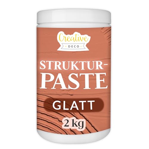 Creative Deco Strukturpaste Glatt 2 kg | Ziegelrote Spachtelmasse für Acrylmalerei | Modellierpaste für Kunstprojekte, Acrylfarbe, DIY, 3D-Effekte, Texturen | Einfach mit Palettenmesser aufzutragen Creative Deco Strukturpaste Glatt 2 kg | Ziegelrote Spachtelmasse für Acrylmalerei | Modellierpaste für Kunstprojekte, Acrylfarbe, DIY, 3D-Effekte, Texturen | Einfach mit Palettenmesser aufzutragen von Creative Deco