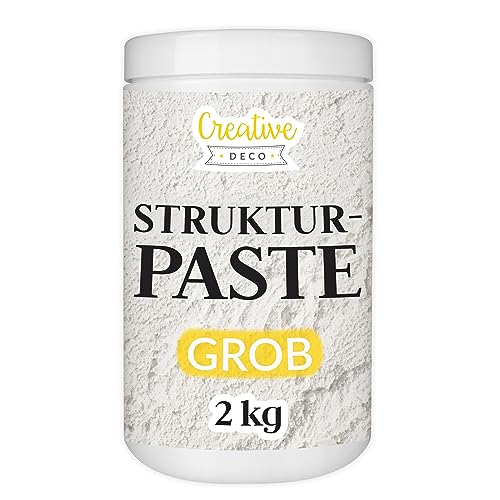 Creative Deco Strukturpaste Grobkörnig 2 kg | Weiße Spachtelmasse für Acrylmalerei | Modellierpaste für Kunstprojekte, Acrylfarbe, DIY, 3D-Effekte, Texturen | Einfach mit Palettenmesser aufzutragen Creative Deco Strukturpaste Grobkörnig 2 kg | Weiße Spachtelmasse für Acrylmalerei | Modellierpaste für Kunstprojekte, Acrylfarbe, DIY, 3D-Effekte, Texturen | Einfach mit Palettenmesser aufzutragen von Creative Deco