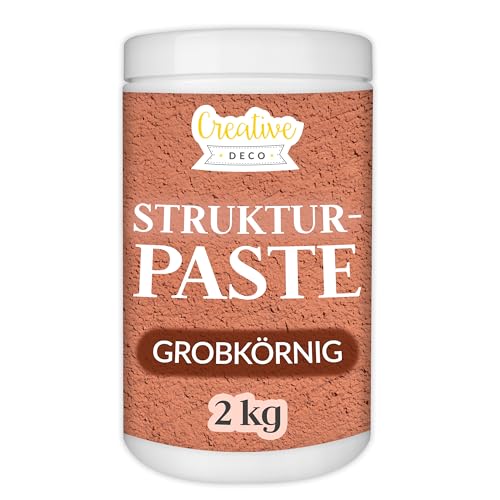 Creative Deco Strukturpaste Grobkörnig 2 kg | Ziegelrote Spachtelmasse für Acrylmalerei | Modellierpaste für Kunstprojekte, Acrylfarbe, DIY, 3D-Effekte, Texturen | Mit Palettenmesser aufzutragen Creative Deco Strukturpaste Grobkörnig 2 kg | Ziegelrote Spachtelmasse für Acrylmalerei | Modellierpaste für Kunstprojekte, Acrylfarbe, DIY, 3D-Effekte, Texturen | Mit Palettenmesser aufzutragen von Creative Deco