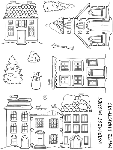 Creative Expressions CEC1040 Jane's Doodles Clear Stempel-Set-Weiße Weihnachten, farblos, 6 x 8 in von Creative Expressions