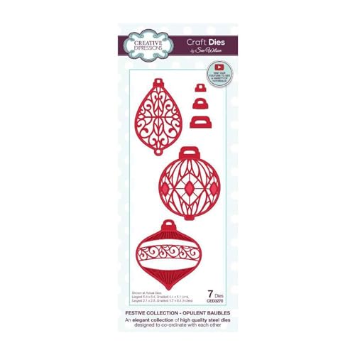 Creative Expressions CED3270 Sue Wilson Stanzform – Opulente Kugeln, braun, Size: 2.1 x 2.5 in von Creative Expressions