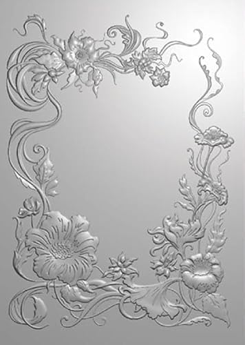 Creative Expressions EF3D-086 5 in x 7 Embossing Folder Ribbon Blooms 3D-Prägeschablone, 12,7 x 17,8 cm, weiß, 5 x 7 in von Creative Expressions