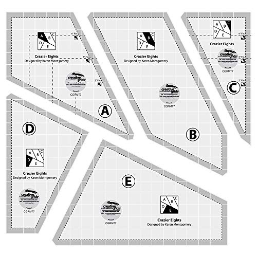 Creative Grids Crazier Eights Schablone und Quilt-Lineal – CGRMT7 – hergestellt in den USA, 15,2 x 22,9 cm, rutschfester Griff, Acryl, Quilten, Nähen, Basteln, Patchwork-Lineal und Schablone Creative Grids Crazier Eights Schablone und Quilt-Lineal – CGRMT7 – hergestellt in den USA, 15,2 x 22,9 cm, rutschfester Griff, Acryl, Quilten, Nähen, Basteln, Patchwork-Lineal und Schablone von Creative Grids
