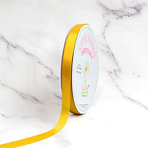 Kreative Ideen Solid Satinband, 5/8 Zoll, 100 Yard, Light Gold, von Creative Ideas