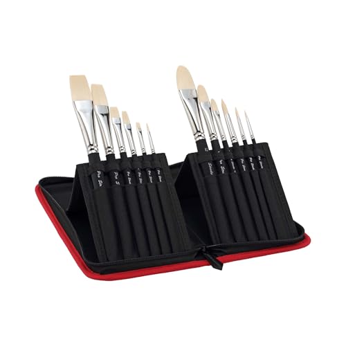 Creative Mark Powercryl Ultimate Acryl-Pinsel-Set, 12 Stück, kurzer Griff, Künstlerpinsel mit Reißverschluss, Staffelei, Tragetasche, sortiert, rund, hell, flach und filbert Creative Mark Powercryl Ultimate Acryl-Pinsel-Set, 12 Stück, kurzer Griff, Künstlerpinsel mit Reißverschluss, Staffelei, Tragetasche, sortiert, rund, hell, flach und filbert von Creative Mark