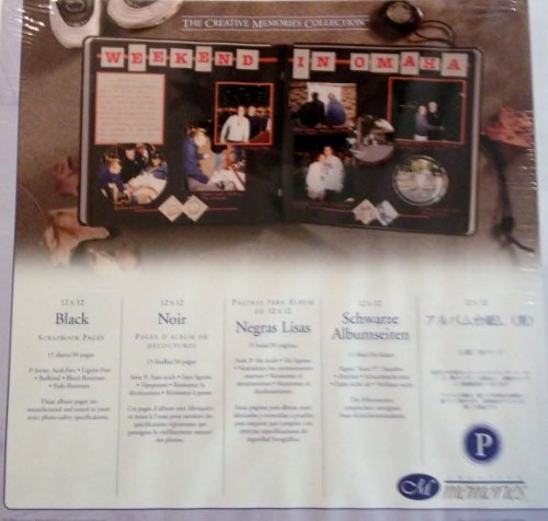 Creative Memories 12 x 12 Scrapbook Pages Black Refill Pages 2004 Vintage by von Creative Memories
