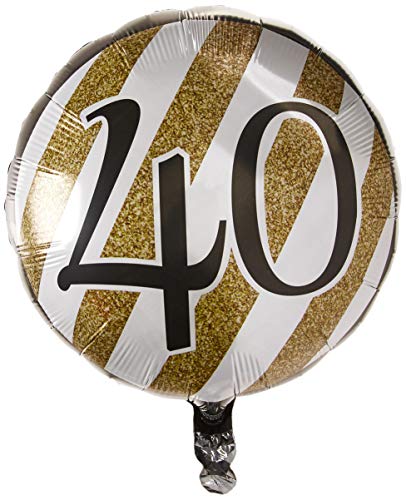Creative Party C318103 40. Folienballon I schwarz und gold I 1 Stück von Creative Converting