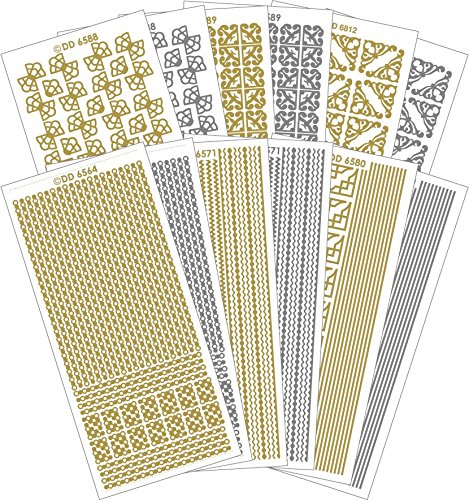 Creative Products CPD_1004 Craftstickers Bordüren & Ecken, Aufkleber, mehrfarbig, 23 x 10 x 1 cm Creative Products CPD_1004 Craftstickers Bordüren & Ecken, Aufkleber, mehrfarbig, 23 x 10 x 1 cm von Creative Products