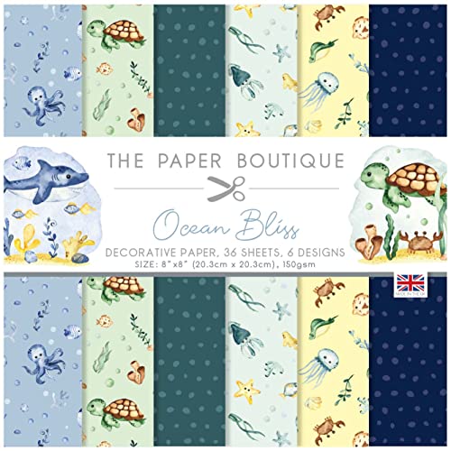Creative World of Crafts The Paper Boutique Ocean Bliss Papierblock, mehrfarbig, 20,3 x 20,3 cm von Creative World of Crafts
