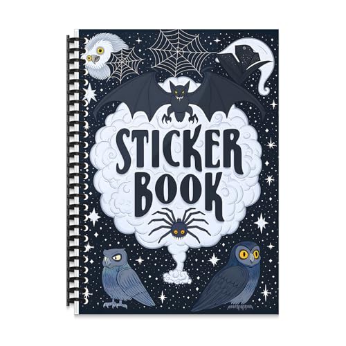 B5 Reusable Sticker Book Blank Activity Sticker Collecting Book Sticker Album Stickers Storage Display 40 Sheets Size 10.2" x 7.16" (Style C Black) von Creative hand