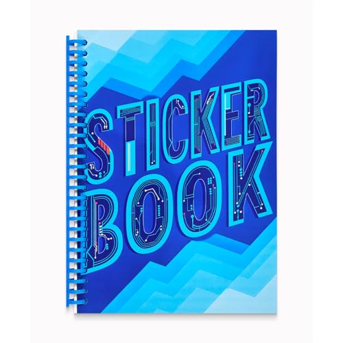 B5 Reusable Sticker Book Blank Activity Sticker Collecting Book Sticker Album Stickers Storage Display 40 Sheets Size 10.2" x 7.16" (Style J Dark Blue) von Creative hand