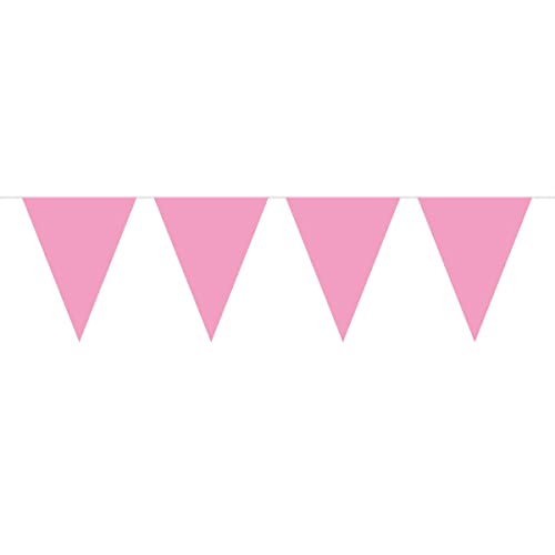Folat Wimpelkette / Party-Dekoration, Gesamtlänge: 10 Meter, mit 15 Fähnchen, Pink von Folat
