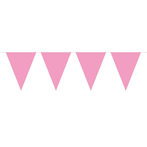 Folat Wimpelkette/Party-Dekoration, Gesamtlänge: 10 Meter, mit 15 Fähnchen, Pink Folat Wimpelkette/Party-Dekoration, Gesamtlänge: 10 Meter, mit 15 Fähnchen, Pink von Folat
