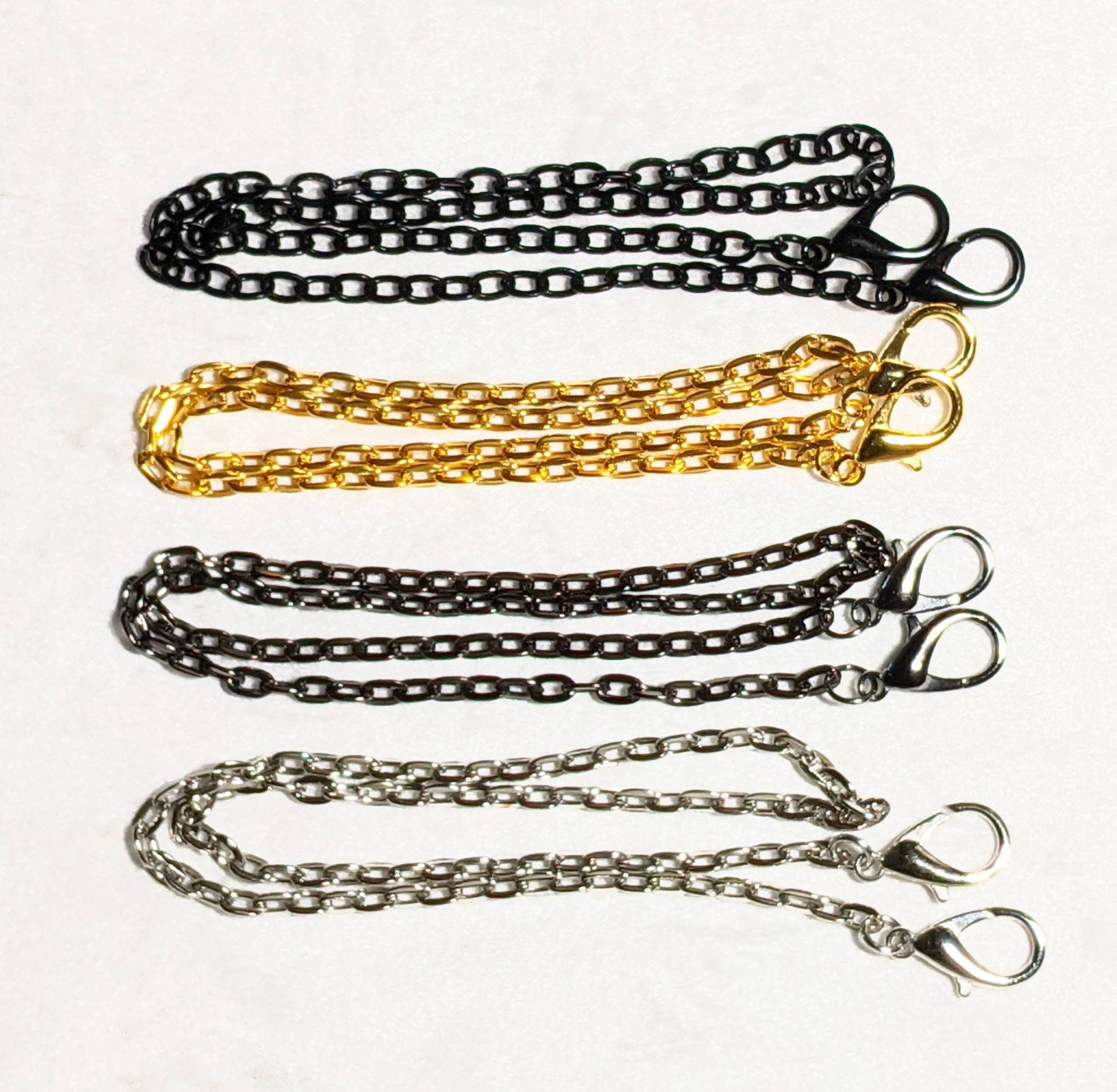 Gesichtsmaske Kettenhalter Lanyard 18 "Metall Erwachsene/Kinder 3 Farben Sie Wählen Starkes Langlebiges Silber, Schwarz, Gold, Gunmetal Mode von CreativeDesignsByVMS