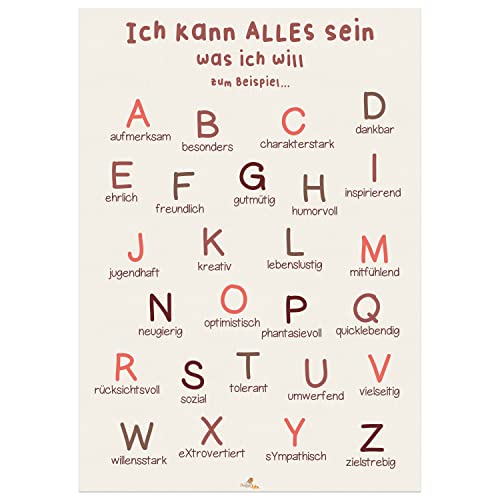 CreativeRobin ABC Affirmations-Poster | Kinderzimmer, Kita, Kindergarten | DIN A3 CreativeRobin ABC Affirmations-Poster | Kinderzimmer, Kita, Kindergarten | DIN A3 von CreativeRobin