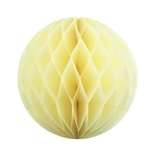 1 Wabenball 15cm // Wabenkugel Honeycomb Hänge Deko Ballon Laternen Aufhänger Waben Bälle Papier Pompons Dekoration Geburtstag Party Hochzeit (creme / hellcreme 820) von Creativery