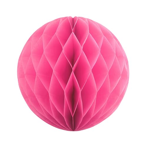 1 Wabenball 20cm // Wabenkugel Honeycomb Hänge Deko Ballon Laternen Aufhänger Waben Bälle Papier Pompons Dekoration Geburtstag Party Hochzeit (fuchsia / magenta 183) von Creativery