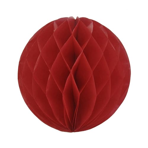 1 Wabenball 20cm // Wabenkugel Honeycomb Hänge Deko Ballon Laternen Aufhänger Waben Bälle Papier Pompons Dekoration Geburtstag Party Hochzeit (weinrot / bordeaux 270) von Creativery