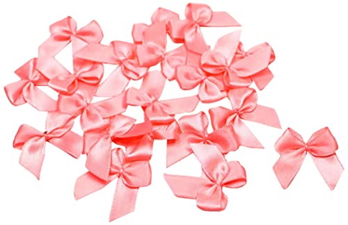 20 Stück Satinschleifen 2,5x3cm (hell rosa 150) // Deko Schleifen für Hochzeit Taufe Kommunion Applikation Streudeko einfarbig von Creativery
